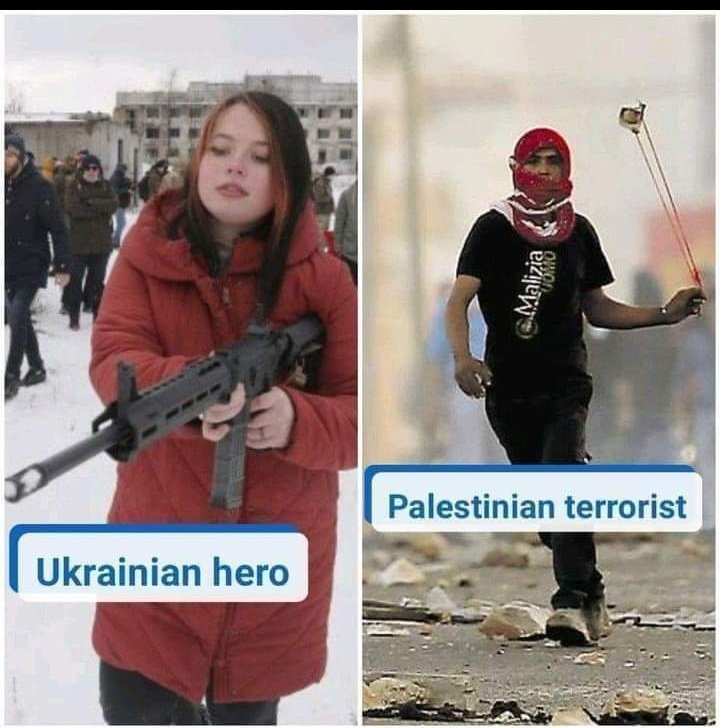 When Ukrainian civilians pick up weapons to defend their land from invaders, Western media calls them heroes. When Palestinians do it, they call them terrorists. this is the hypocrisy of western media and their government
#UkraineRussianWar #UkraineUnderAttaсk