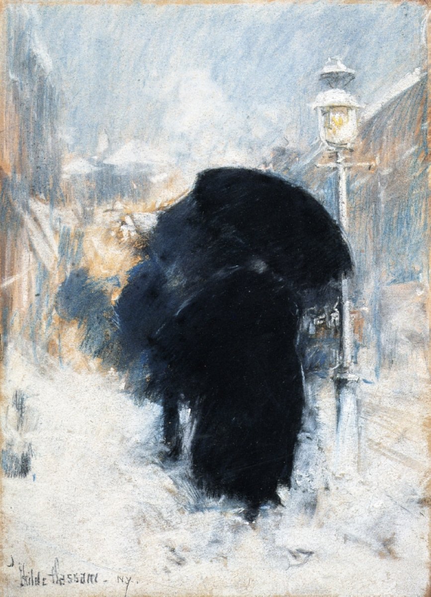 A New York Blizzard, 1890 wikiart.org/en/childe-hass… #impressionism #hassam