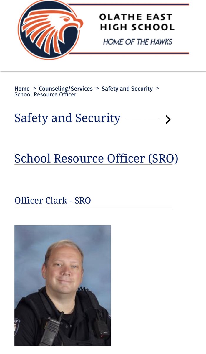 Officer Clark was a hero today. #OlatheEastShooting