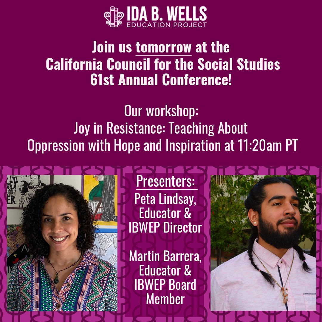 We’re so excited to join the 61st Annual Conference of <a href="/CAsocialstudies/">California Council for the Social Studies</a> We cannot wait to connect with educators from around California to share framework and best practices for teaching diverse histories, resistance and joy. Join us! #CCSS2022
