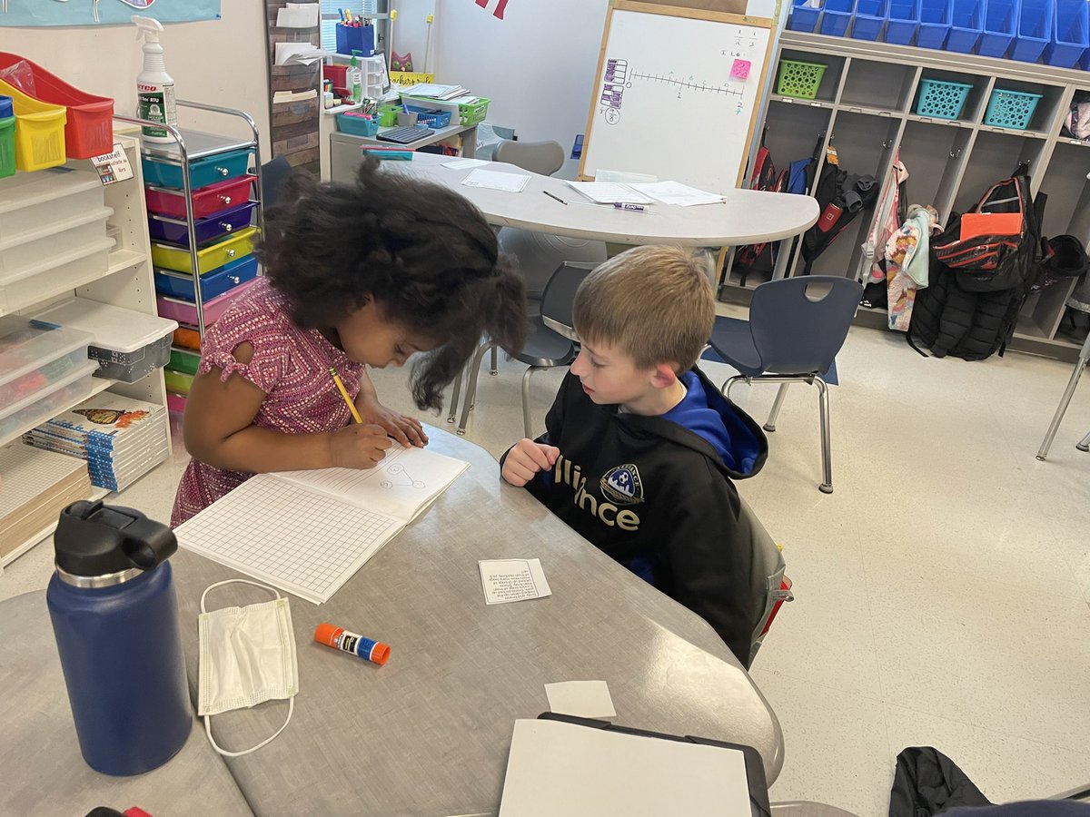 Today <a href="/HeatherPalmisa1/">Heather Palmisano</a> 1st graders were taught strategies from my 3rd graders! I’m so proud of the questions I heard my Ss asking the first graders. “How do you know? Is there another way to do it?” They made me proud. ❤️❤️ <a href="/CloughPikeElem/">Clough Pike</a> <a href="/WestCler/">West Clermont Schools</a>