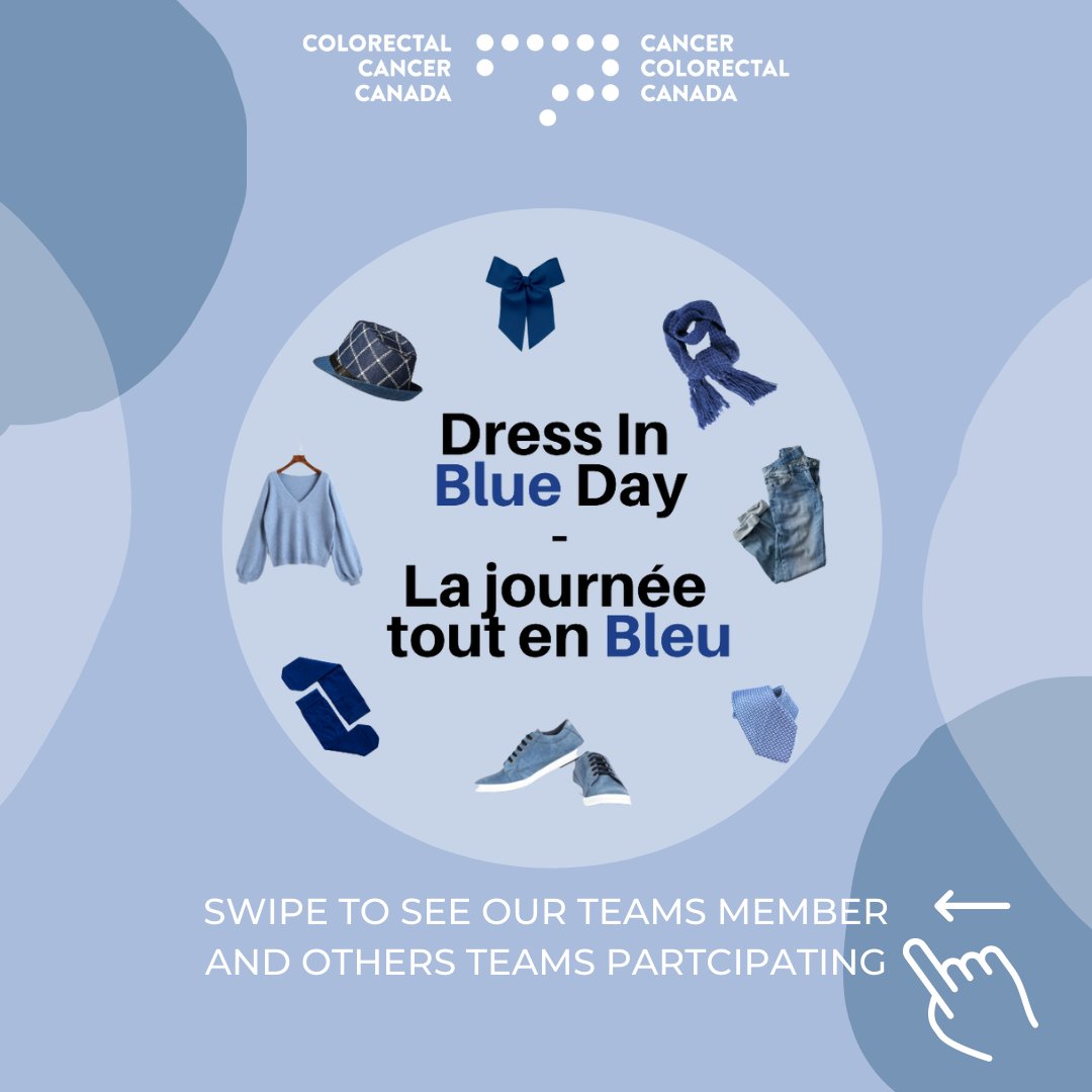 coloncanada's tweet photo. Today is #DressInBlueDay! Check out how teams across Canada participated in the movement. Together we can make a difference! Head to https://t.co/LeCFJO2A84. Thank you to the @AmgenCanadaGM and @TaihoOncology teams for sharing their pics with us!
#marchtogetscreened #dressinblue https://t.co/wrmlaINfQs