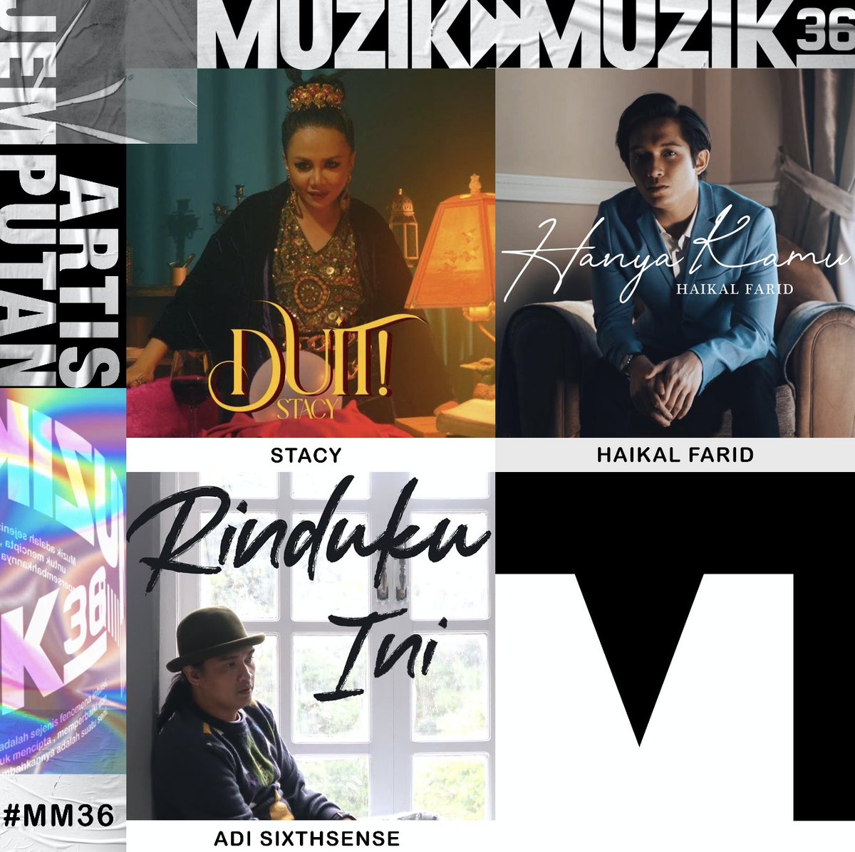 tv3malaysia's tweet photo. Untuk artis jemputan Muzik Muzik 36 minggu ini kita ada @stacyanam @haikalfarid & adi sixthsense !
Nak tau lebih lagi perkembangan terbaru serta gosip industri muzik tanah air, make sure korang tengok Muzik Muzik 36, setiap Ahad, 11.30 pagi di TV3!
#muzikmuzik36 #MM36 https://t.co/Qj5N2n5ND7