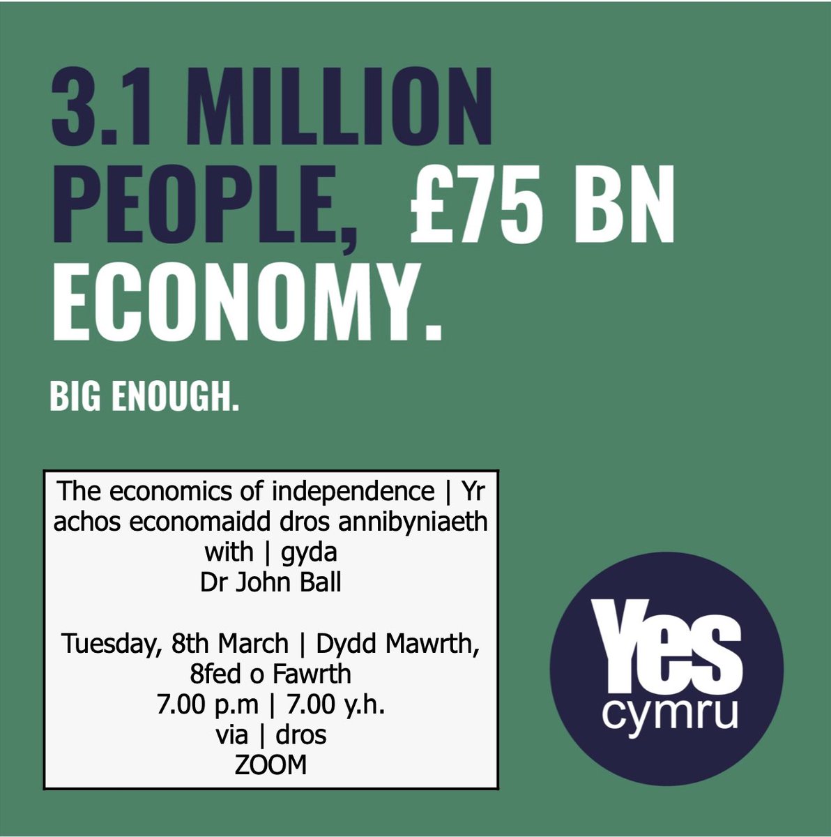 YesCymru's tweet photo. Cofrestrwch | Register 👉https://t.co/J1m4o0lmch

#annibyniaethhour https://t.co/X2kYEEM8vi