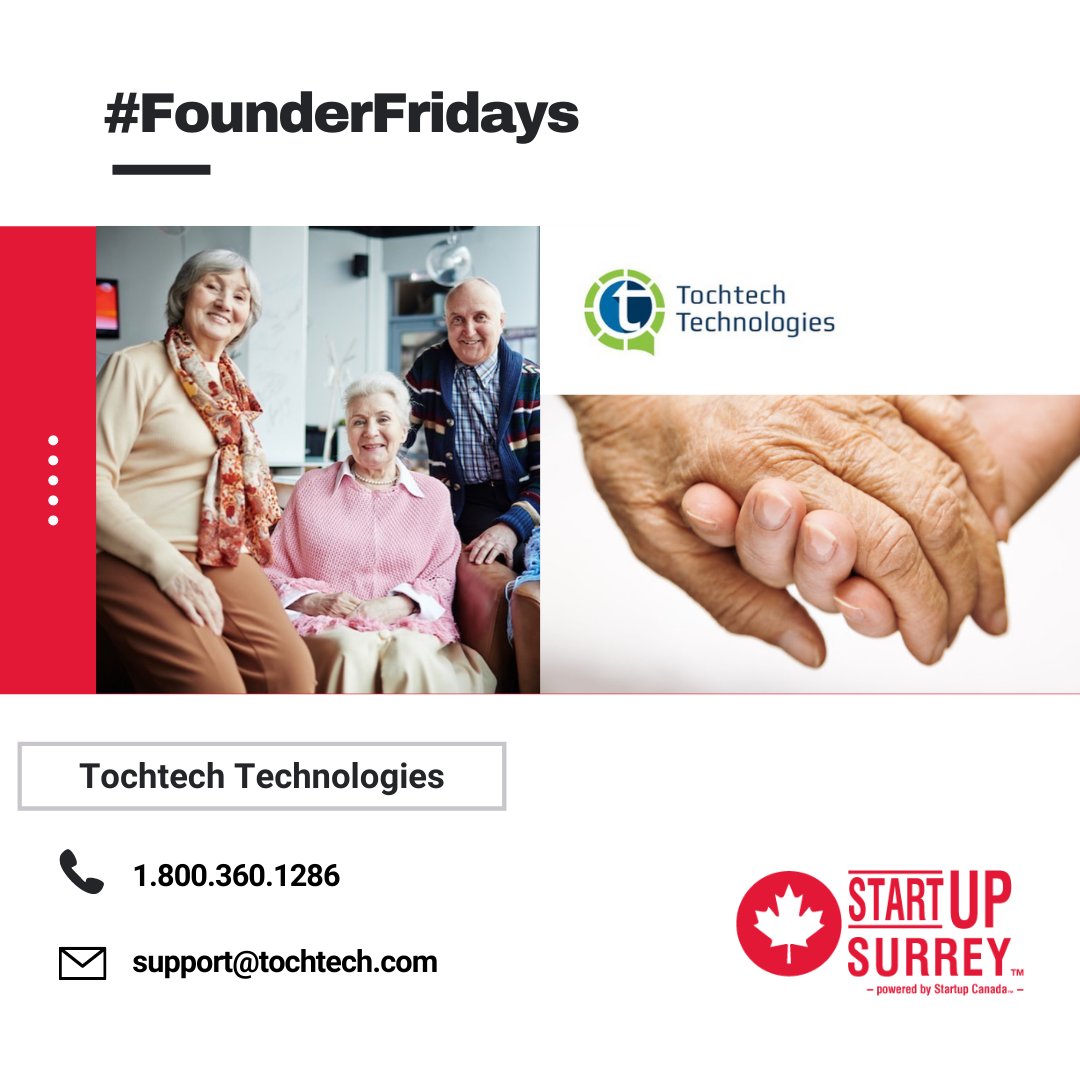 📢Today is #FounderFridays! Let's welcome Tochtech Technologies! Tochtech is a digital health company that focuses on developing innovative technology solutions that not only enable seniors to age independently, safer and healthier but also provide caregivers peace of mind.