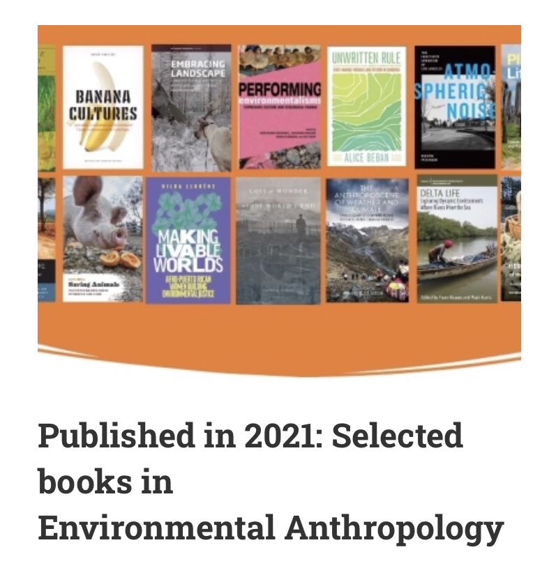 EASA EnviroAnt Network (@enviro_ant) on Twitter photo A selection of 11 ethnographies and 3 edited volumes published in 2021, representing some of the recent research in Environmental Anthropology.
environmental-anthropology.com/2022/03/04/pub… A selection of 11 ethnographies and 3 edited volumes published in 2021, representing some of the recent research in Environmental Anthropology.
environmental-anthropology.com/2022/03/04/pub…