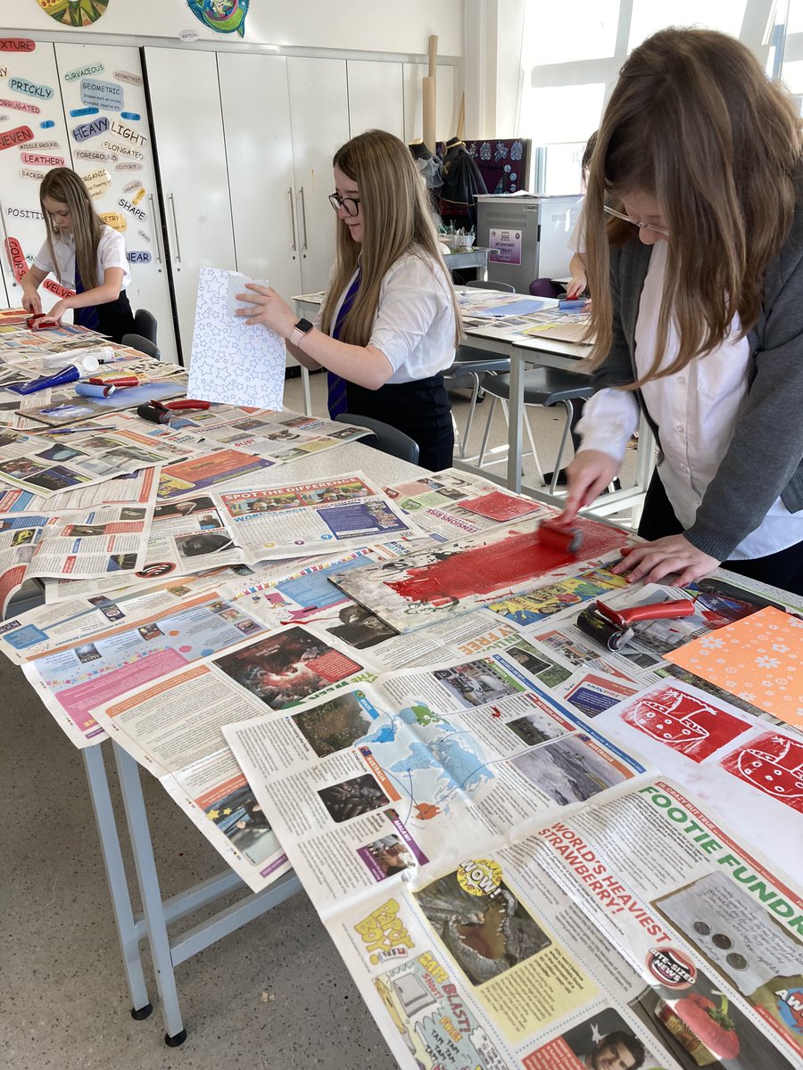 What a great way to end the week! Printing workshop with Year 7 Enrichment class.
