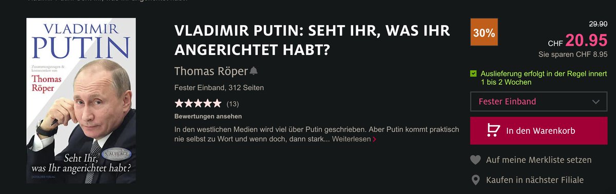 Hypereset's tweet photo. Ernsthaft @exlibris_ch @Weltbild_CH und Orell Füssli? Nehmt doch bitte solchen Schrott von rechts-esoterischen, klimaleugnenden Autoren und Putin-Freunden wie Thomas Röper aus dem Programm. Merci! #UkraineKrieg #Ukraine https://t.co/jj9p0ShU5y