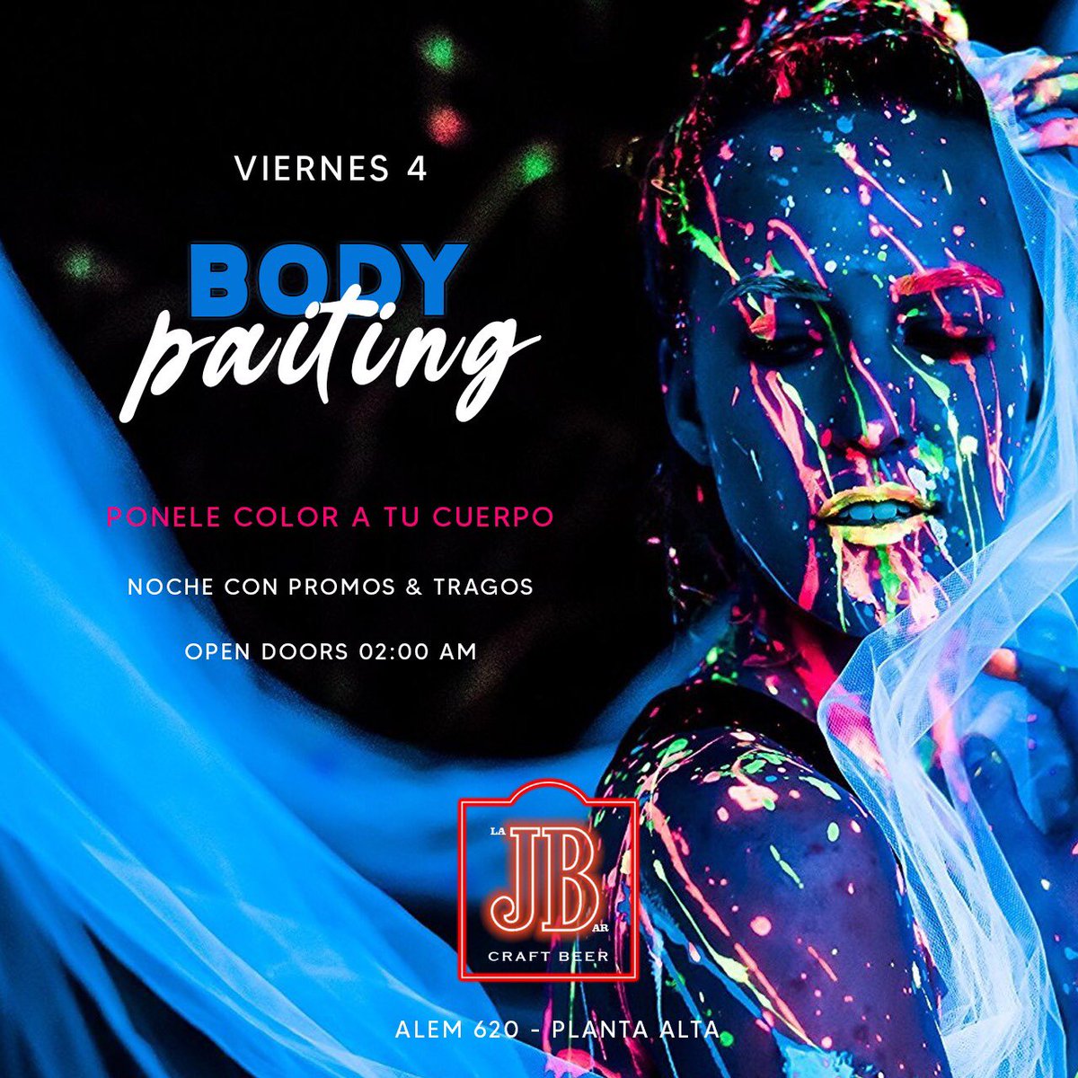 lajotadisco's tweet photo. Viernes en #LaJotaBar
#BodyPaiting
👉🏽 RT a esta foto, dale me gusta y podes ganar accesos a @lajotadisco.
🎇 ¡Vas a bailar en @lajotadisco ! No te la pierdas. https://t.co/usHgSHWTsI