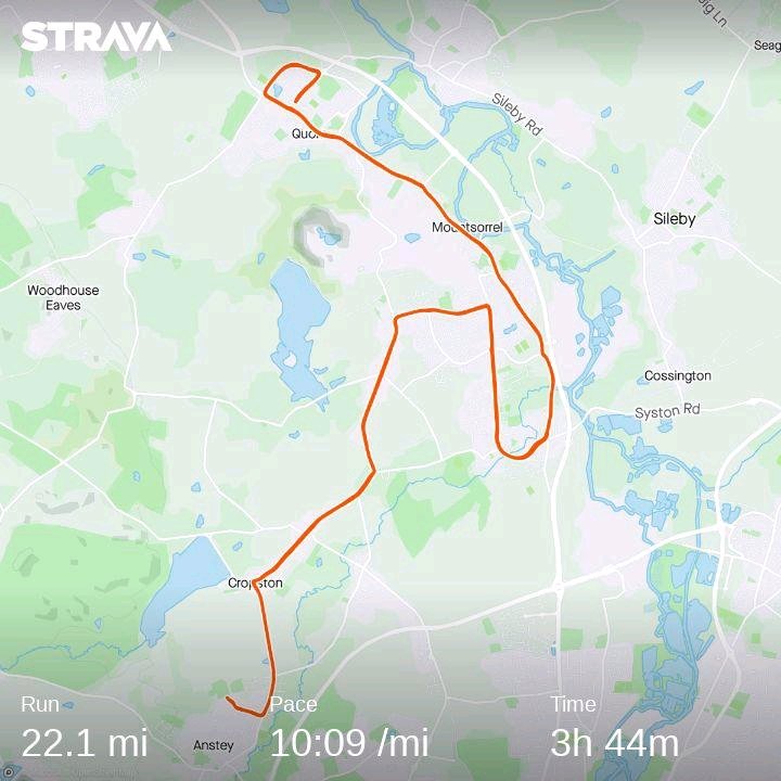 running_stu's tweet photo. Longest run before Manchester completed. Thirty days to go. Oundle 20 next weekend.
 https://t.co/mWiokL9BIH https://t.co/DVMnIzlmYv