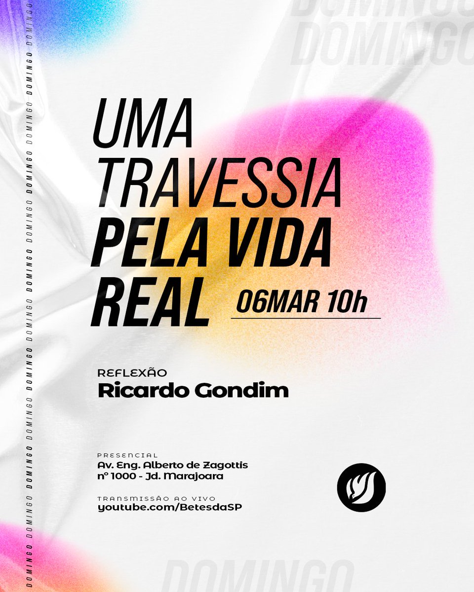 Domingo, 06 de março às 10h, teremos reflexão com o Pr. <a href="/gondimricardo/">Ricardo Henrique Ferreira Gondim</a>. Aguardamos por você.