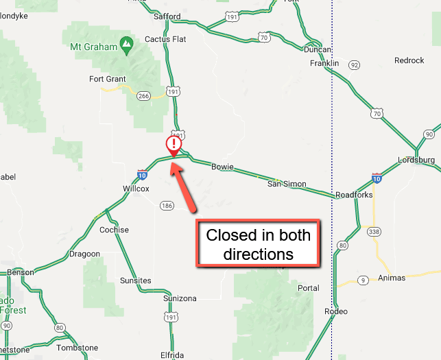 Directions To Interstate 10 Interstate 10 East Of Tucson Closed Due To Blowing Dust | Local News |  Tucson.com