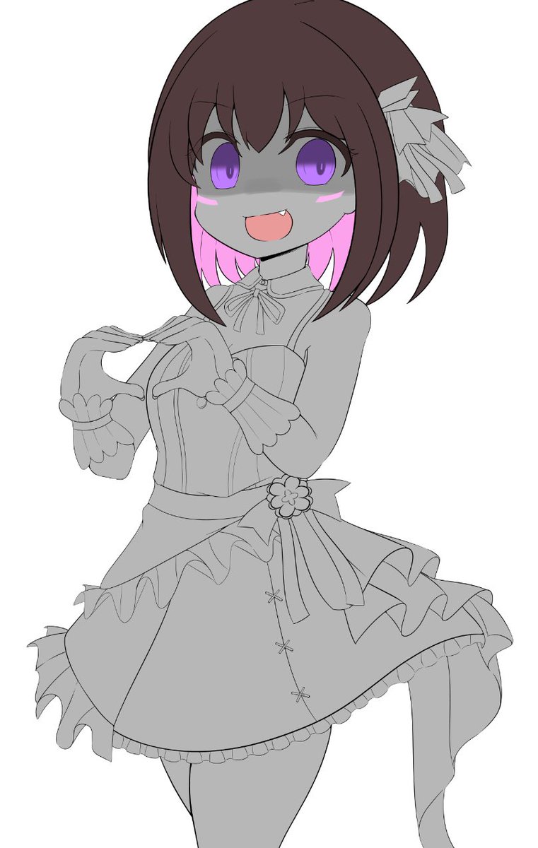 (仕事)
每次畫線稿都覺得我要死了
但是擬真G筆的效果真的不錯 