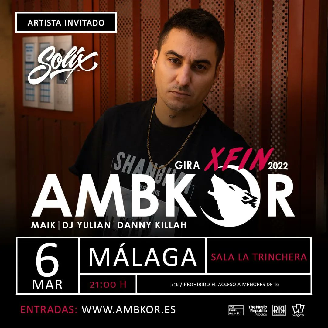 Este fin de semana seguimos con la gira. El Sábado estaremos en Toledo y el Domingo en Málaga 🐺 nos vemos!!
Vamossss
#ambkor