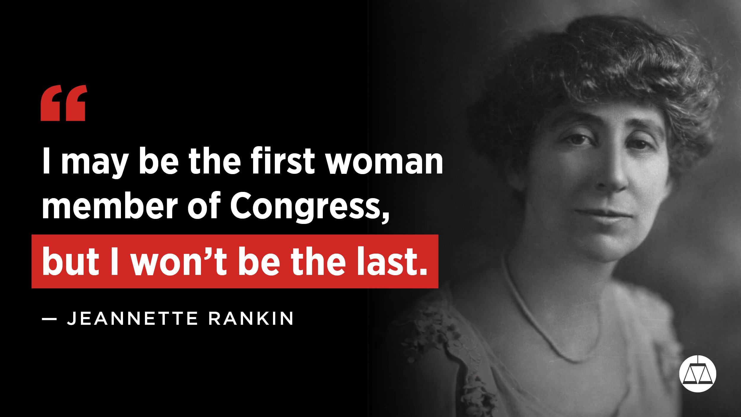 Southern Poverty Law Center on Twitter: "And she wasn't. Jeannette Rankin was sworn into office #OTD more than a century ago. She championed the causes of women's rights and civil rights during