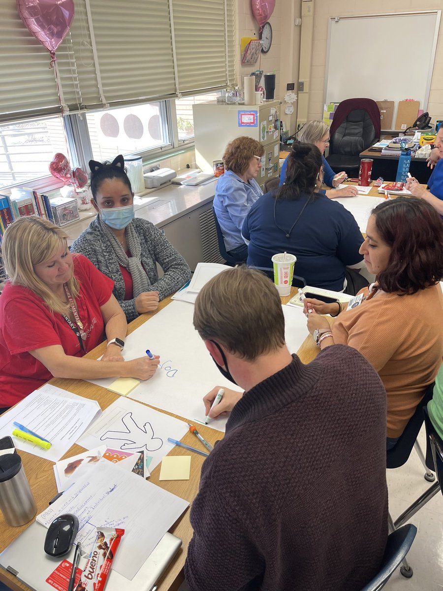 niclew12's tweet photo. This is a continuation of the work started earlier in the week. The Wilshire Positive Behavior Committee has come together to reboot and reset our behavior management and reinforcement approaches. I’m so excited to see this work in action! @NEISD #positivity #pbis https://t.co/Y6v4RsjXIm