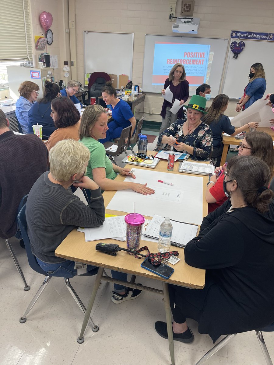 niclew12's tweet photo. This is a continuation of the work started earlier in the week. The Wilshire Positive Behavior Committee has come together to reboot and reset our behavior management and reinforcement approaches. I’m so excited to see this work in action! @NEISD #positivity #pbis https://t.co/Y6v4RsjXIm