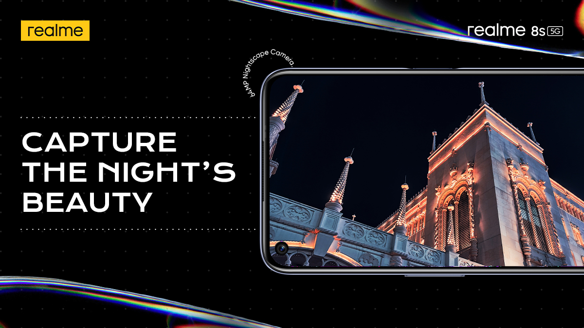 realmeIndia's tweet photo. Every detail of the night is captured beautifully with the #realme8s5G’s 64MP Nightscape Camera, and the nightscape filters add more fun to the experience!
#InfinitelyPowerful
Buy now: https://t.co/YLGfhIAbWe https://t.co/iDsVSv2SCr