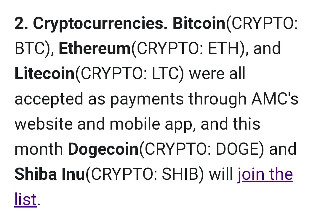 StockNinja613's tweet photo. Thoughts on #AMC adding $Shiba and #dogecoin to their accepted methods of payment?

Do you think it will help bolster the legitimacy of these coins? https://t.co/obYeVxzg09
