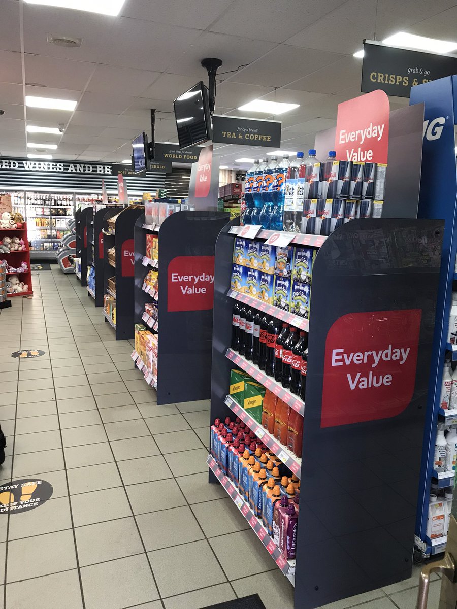 NisaSDMScotland's tweet photo. Good use of new POS package at Shajaz Ali’s store in Larbert which has updated internal and external signage .Shout out to Thomas Bryce for getting up the ladder as I am too old and suffer from vertigo https://t.co/NO5FdrME51