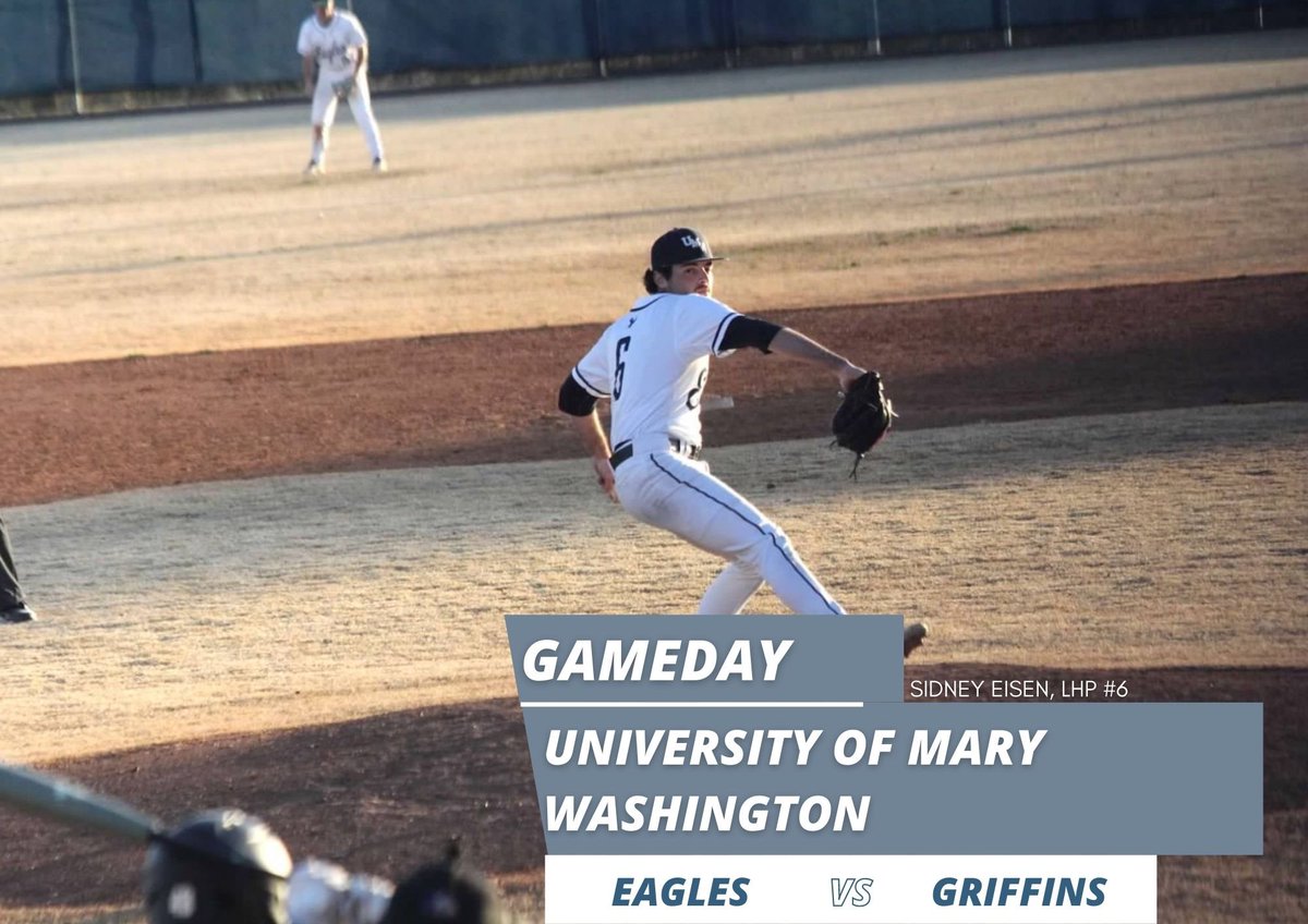 umw_baseball's tweet photo. Back in action 🦅
🆚: Gwynedd Mercy
⏰: 4:00 pm
📍: Myrtle Beach, SC
📸: @KotulaPaul
#ingeorgewetrust 🦎 https://t.co/WglEnV17yR
