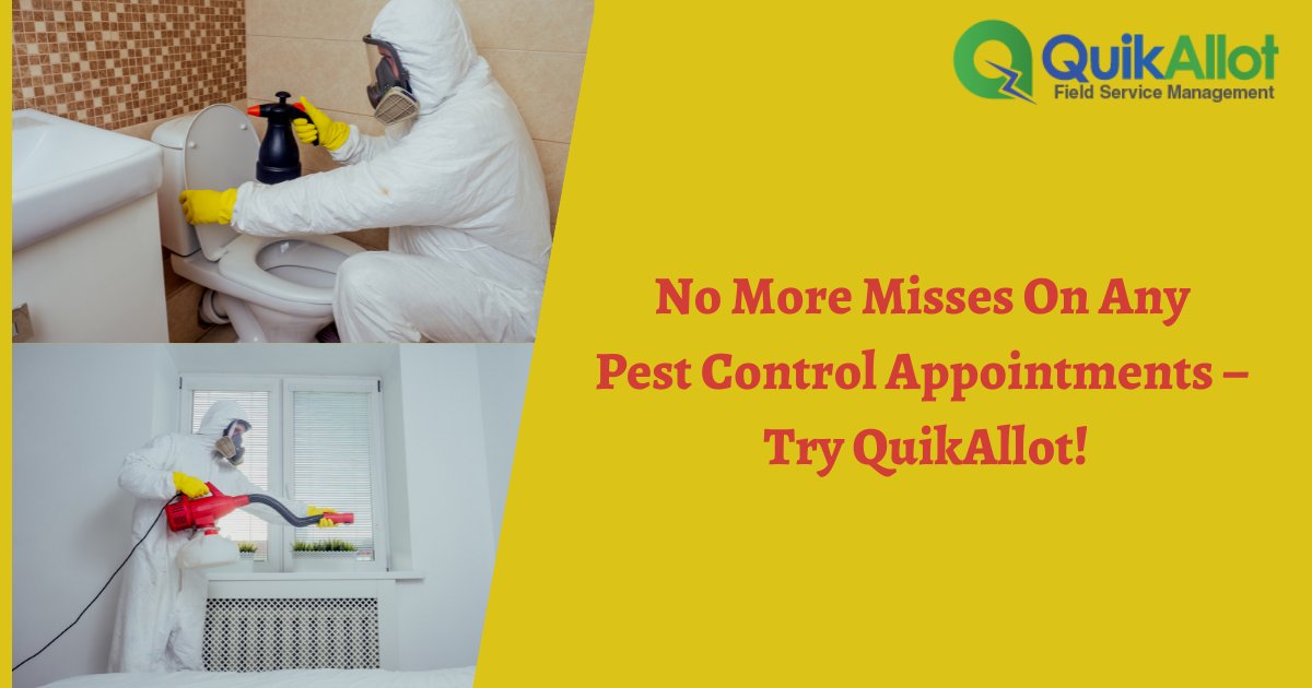 quikonesolution's tweet image. Never miss out on service appointments anymore!
Get #QuikAllot’s #cloudbased #FieldServiceDispatchSoftware and turn your #pestcontrolbusiness #1 in a great #America!
Test the software now & see its action! bit.ly/3wTegxU
#fieldforcesoftware #fsmtool #fieldserviceapp