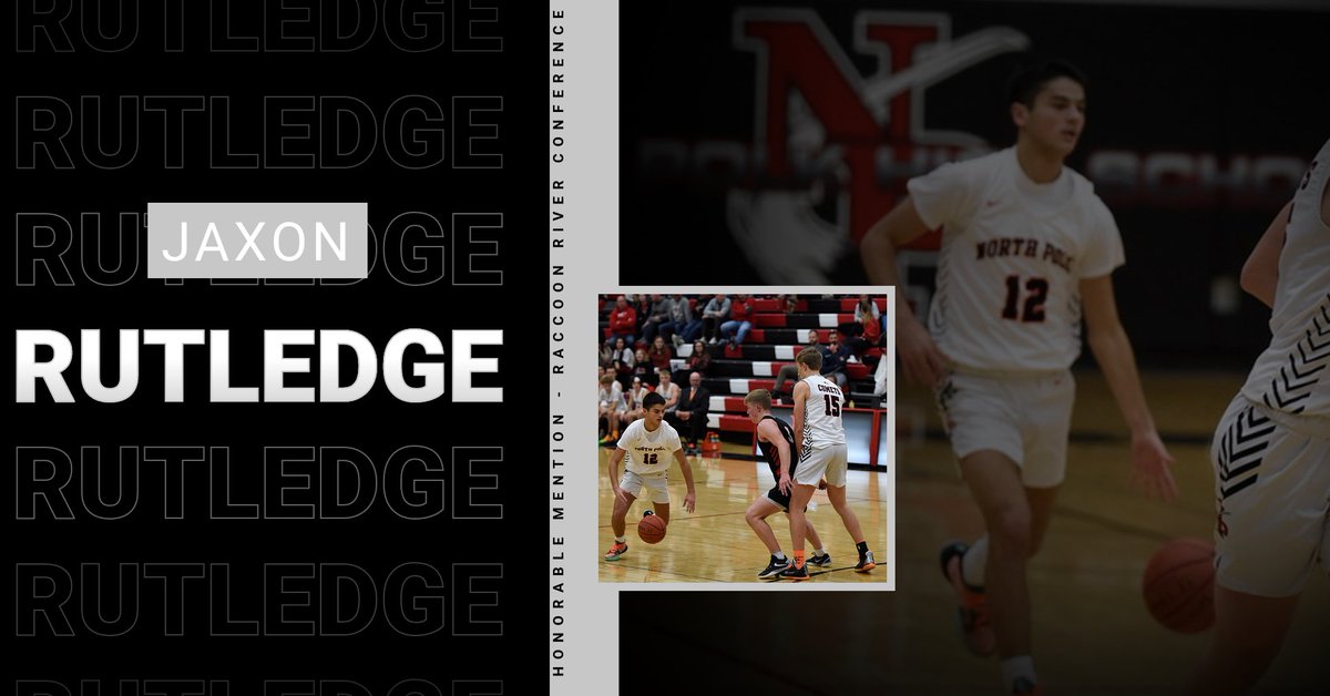 Congratulations to Jaxon Rutledge for Honorable Mention All Raccoon River Conference! <a href="/northpolkcomets/">North Polk Activities</a>