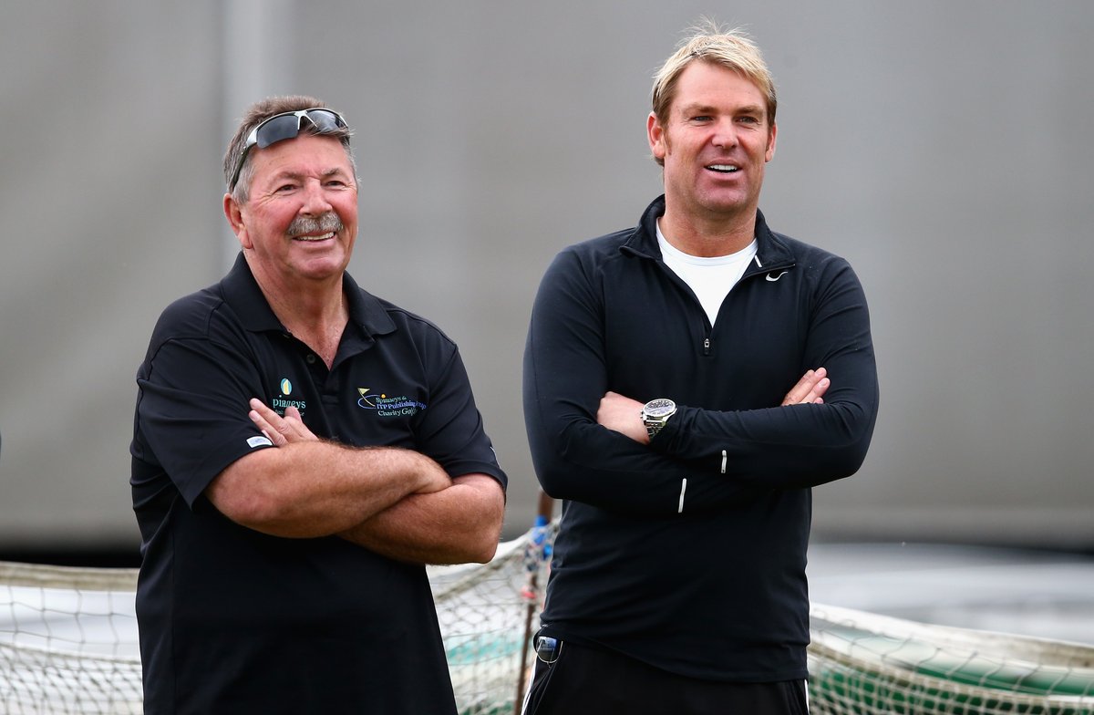 WisdenCricket's tweet photo. Rod Marsh and Shane Warne.

Two greats of Australian cricket gone within hours of each other. 

RIP. https://t.co/71kMKUUPNd