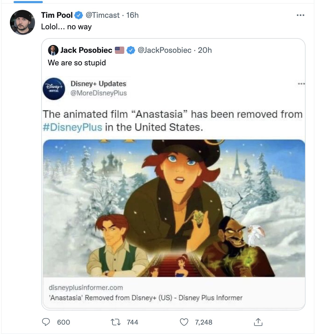 Disney+ Didn't Remove Anastasia to Protest Russian's Ukraine Invasion