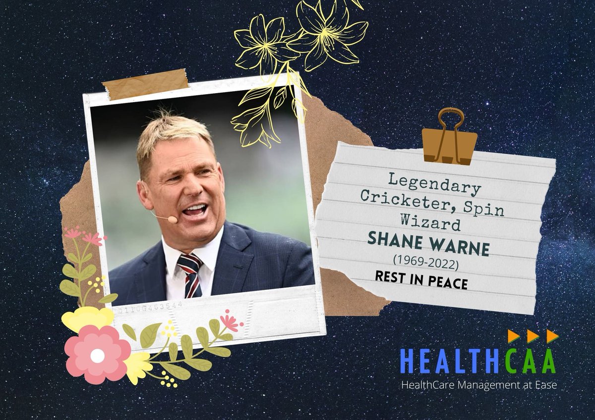 healthcaa's tweet photo. Legendary Australian Cricketer And 'Spin Wizard' Shane Warne Passes Away At 52 suspected heart attack
#HEALTHCAA #HCMS https://t.co/PtQjAvbKwC