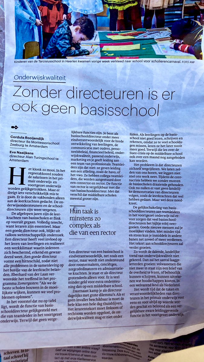 Helemaal terecht @cordrooij en @EvaNaaijkens #goedebeloningvoordirecteurpo