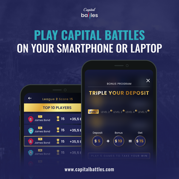CapitalBattles's tweet photo. WHAT DEVICES CAN I USE FOR PLAYING CAPITAL BATTLES?

Commuting to work or relaxing at home? Capital Battles is always there for you! Developed as a mobile-first game it offers the same functionality on your desktop 🖥

🔥 Start playing now👉🏻 https://t.co/ILwyk1fmqZ https://t.co/BzHcejjnDX
