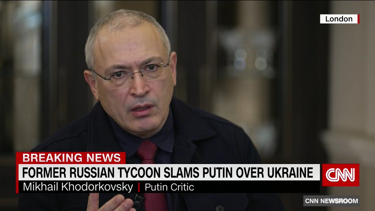 'I think [Putin's] the enemy of any normal human being.'

@mich261213 was Russia's richest man before being imprisoned for fraud and tax evasion. He claims he was targeted for criticizing Vladimir Putin. Watch the full interview with @NDosSantosCNN: cnn.it/3sGQM0j