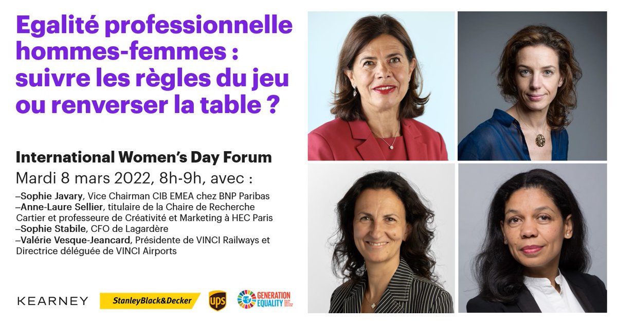xmesnard's tweet photo. Retrouvez l'#IWD Forum 2022 organisé par @kearney_fr ce matin à 8h pour évoquer les moyens de développer l'égalité professionnelle hommes-#femmes : https://t.co/kcNl0tzQvB #8mars https://t.co/z1AttQdhmZ