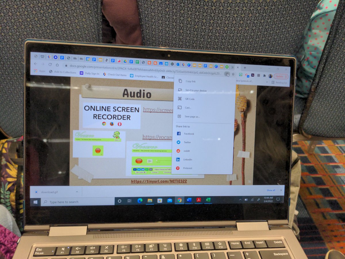 @Asgley_Priem and <a href="/GoogleForEdu/">Google for Education</a>  you can export your presentation from your browser bar!?! Whaaaat!?! That is an exciting revelation. #NCTIES22