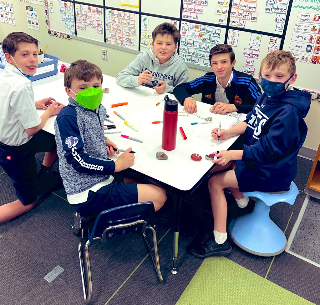 mmfshults's tweet photo. What a joy it was to make our scribble stones with our Community Buddies this morning! @gsesdallas @rshannon_gses #1FGSES #communitybuddies https://t.co/hMGPHfXPmg