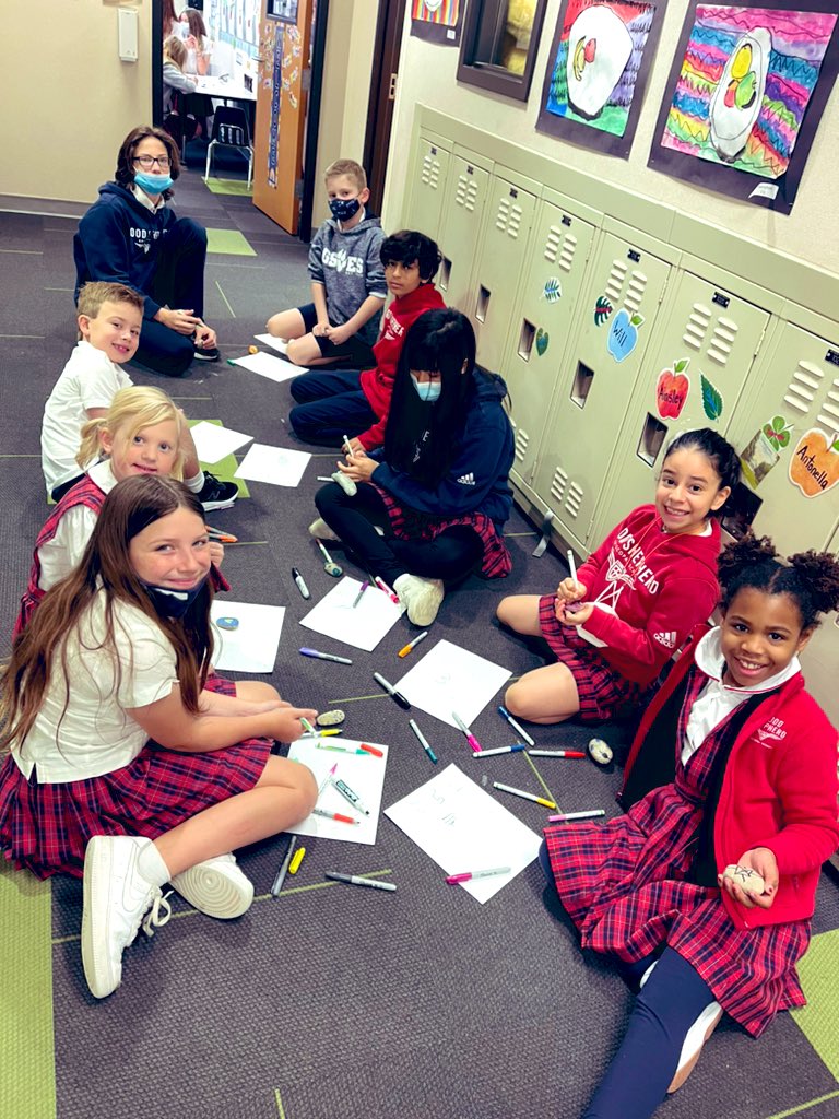 mmfshults's tweet photo. What a joy it was to make our scribble stones with our Community Buddies this morning! @gsesdallas @rshannon_gses #1FGSES #communitybuddies https://t.co/hMGPHfXPmg