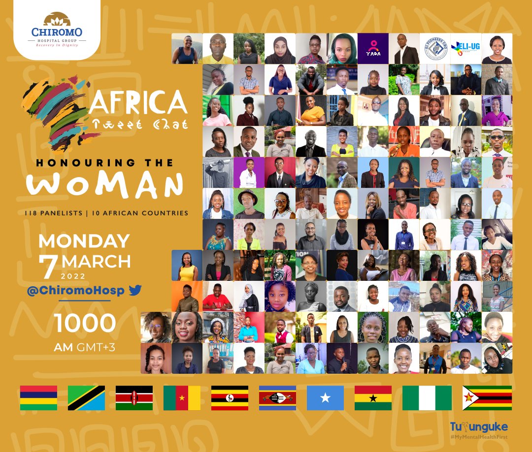 Good morning and welcome to #MindfulMondays tweetchat where we demystify #mentalhealth 

Africa Tweetchat theme: International Women's Day

Africa Tweetchat topic: Honoring The Woman.

Panel: 120+ Individuals from 5+ African Countries

#TufungukeWanadada
#IWD2022 
#BreakTheBias