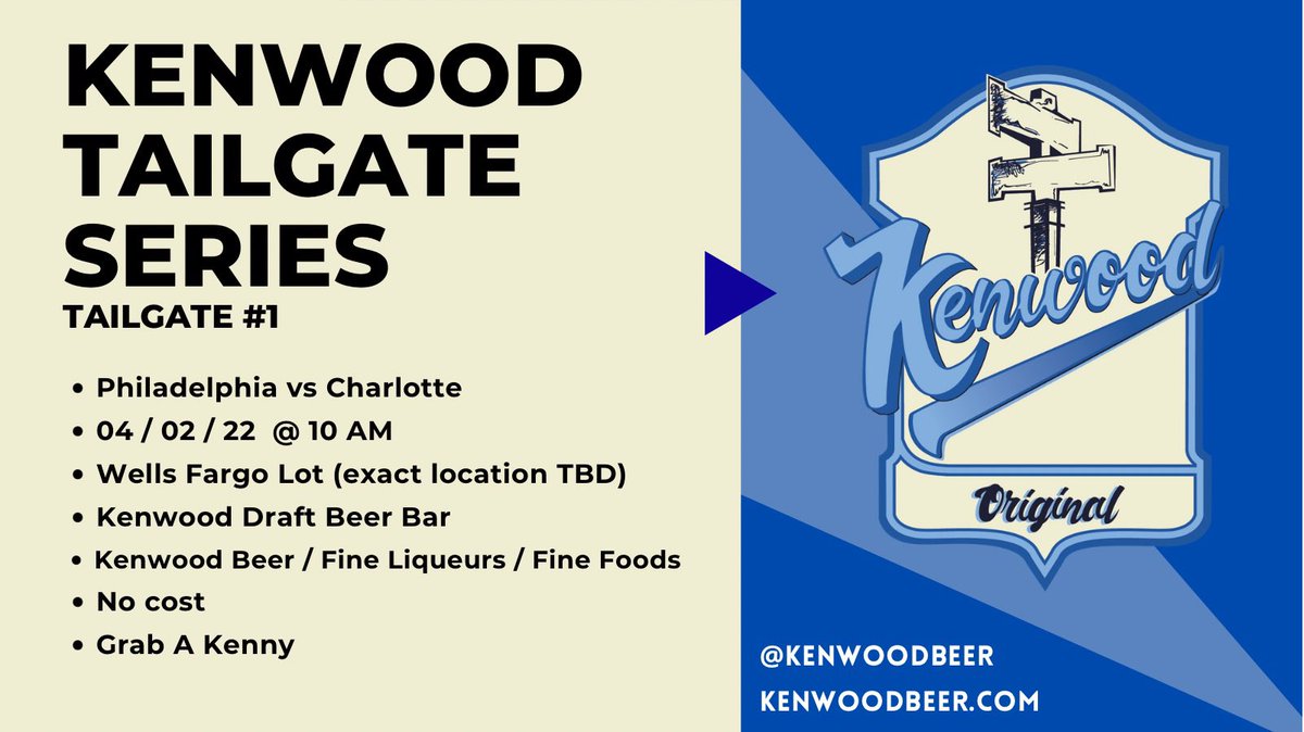kenwoodbeer's tweet photo. Sixers are fun. Tailgate is planned on 4/2 for the 1230 game against Charlotte. Mark the calendar. 
Final 4 is also that night. Come have a day with us. Getting there as early as @WellsFargoCtr let’s us park and set up the draft beer bar. https://t.co/joNKUjMJdj