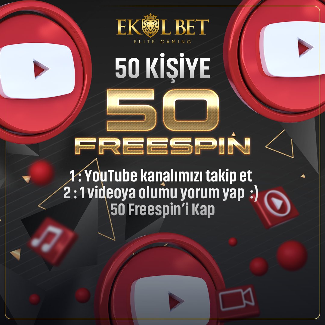SosyalFreebet's tweet photo. 📢 #Ekolbet 50 kişiye 50 freespin 💰
Youtube Takip Olumlu Yorum Görseli Canliya ilet
https://t.co/FtN6H3H0gX 
📢 Yoruma Kullanıcı Adınla Birlikte  #ekolbet  #freebetsosyal etiketlemeyi unutma  
Not : Son İşlemi Bonus Olanlar Yararlanamaz 
#Ekolbet Üyelik : https://t.co/yjIx1smHtq https://t.co/rhlKW4piHa