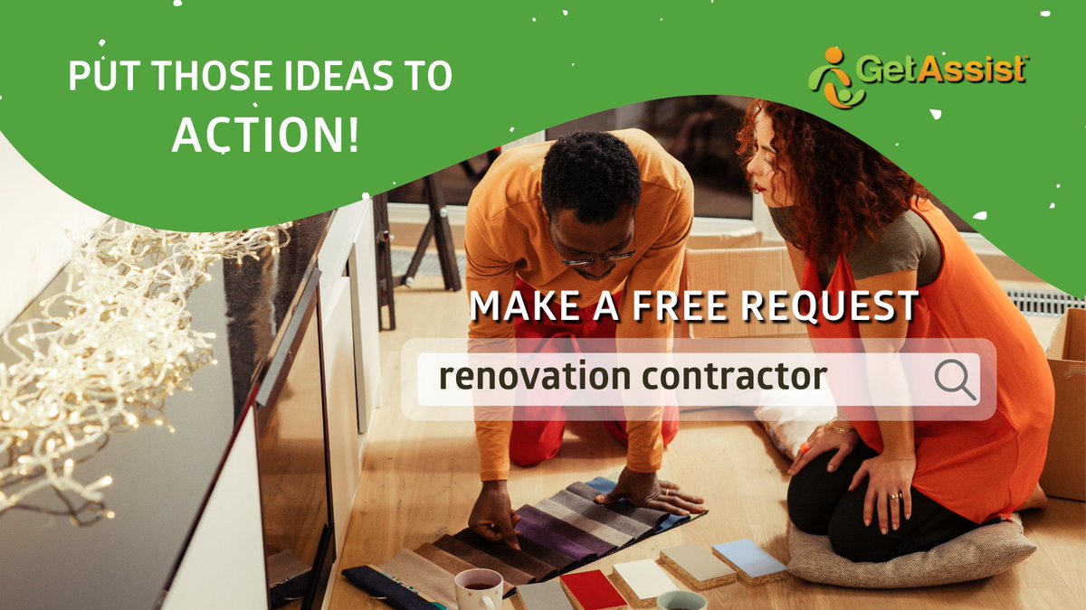 GetAssistApp's tweet photo. MAKE A FREE REQUEST for a #RenovationContractor on GetAssist!
You've been making a dream board, testing out color swatches, and envisioning "what if this wall weren't here?"... Now it's time for ACTION!
https://t.co/7MnPd2NXBD

#renovationdreams #remodelingideas #localbuilders https://t.co/I4EpJCAfDQ