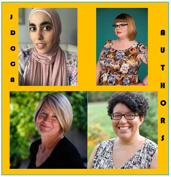 Four amazing authors are presenting at our JDOCA day next week! Looking forward to seeing  <a href="/keklamagoon/">Kekla Magoon</a> @theames <a href="/elizabethrusch/">author@elizabethrusch.com</a>, and @yesimhotinthis here. There’s still time to manage your schedule on the Sched app and switch into one of their sessions if you want to. Join us!