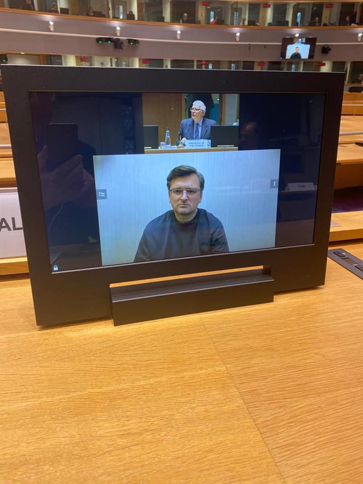 Started the EU Foreign Affairs Ministers mtg on the war in #Ukraine &amp; how we can help the Ukrainian people from the ferocious attacks ordered by President Putin. So much tears, so much destruction, so much suffering of millions having to leave their homes. The fighting must stop.