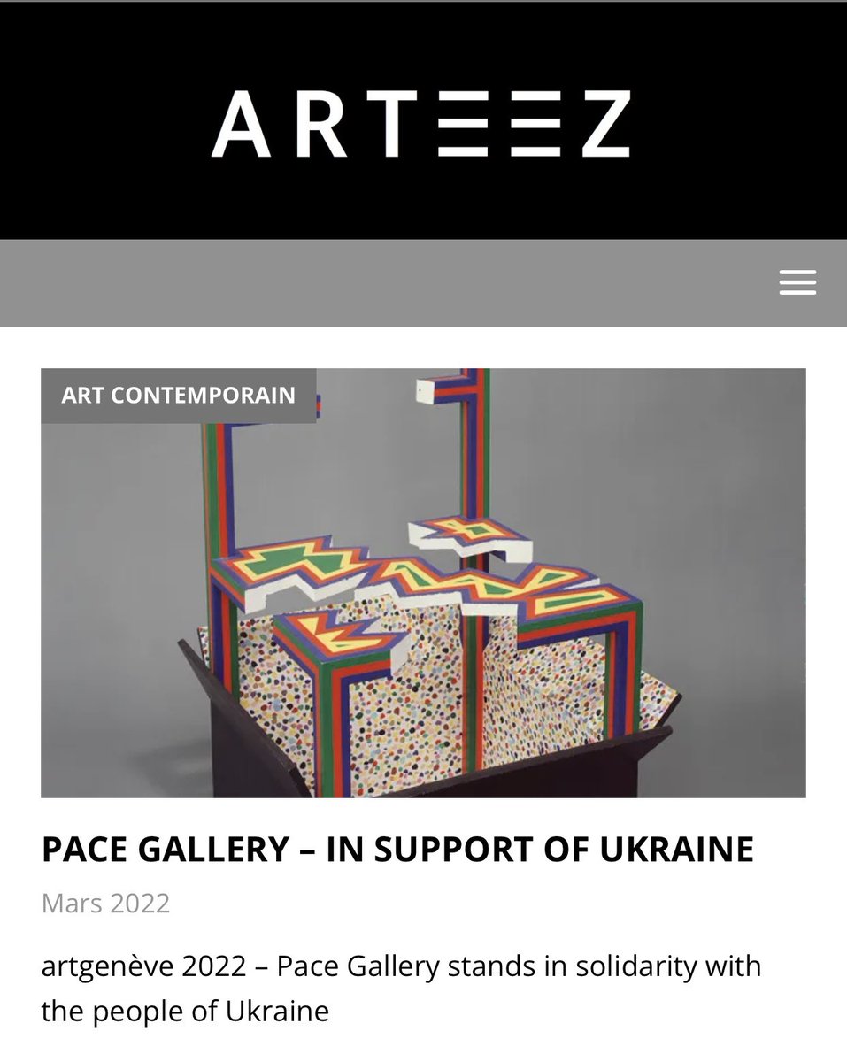 ArteezMagazine's tweet photo. New article on https://t.co/0i1AXlumzh
«Pace Gallery – In support of Ukraine»
Credits: Lucas Samaras. Chair Transformation #9, 1969-70.
#pace #pacegallery #lucassamaras #artgeneve #artgeneve2022 #artfair #contemporaryart #artmarket #ukraine #unhcr 
@PaceGallery https://t.co/wWFyjUZ9yL