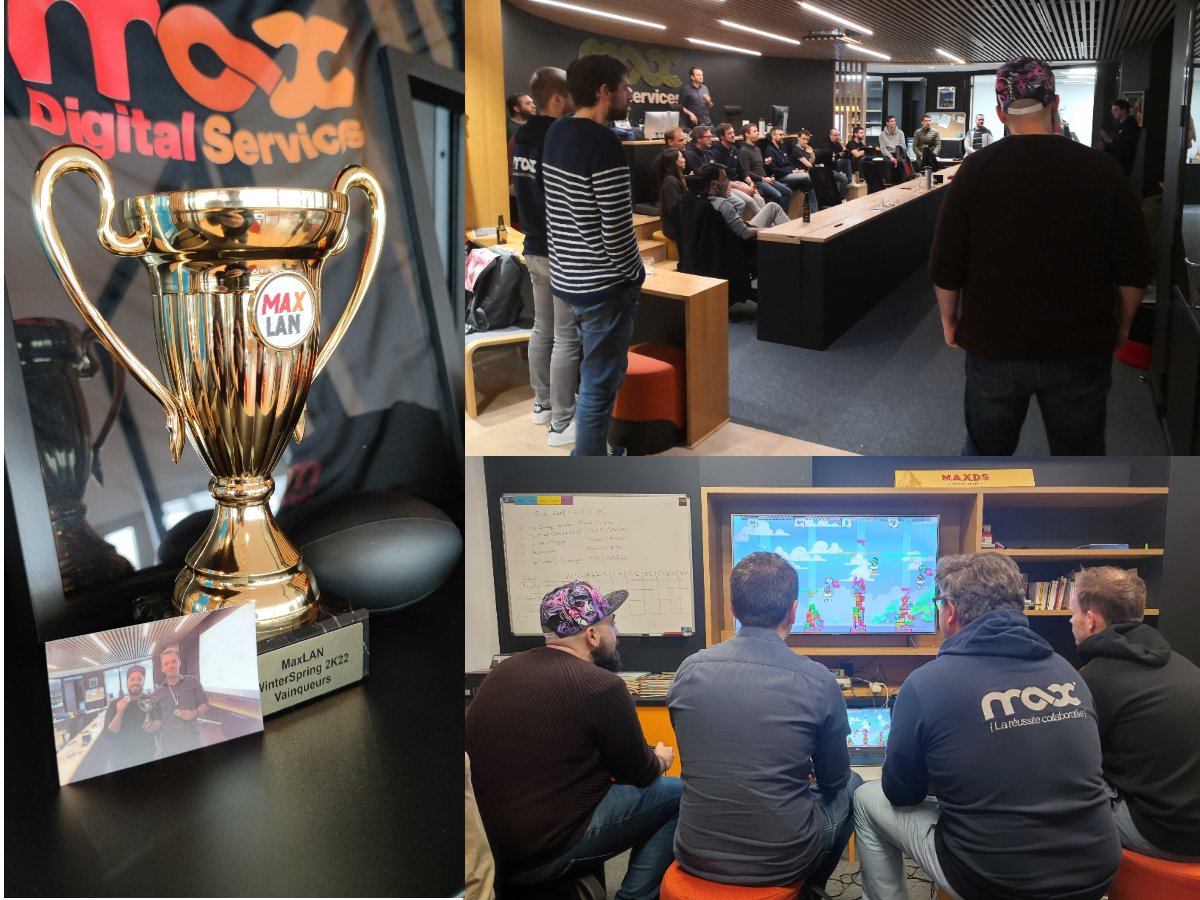 Hier, c'était la MaxLAN WinterSpring 2k22 ❄️🕹️🌱 chez MaxDS ! Merci aux organisateurs (🙏 <a href="/AudrenBrlt/">Audron</a>) et bravo aux gagnants <a href="/AlexisDelhelle/">Alexis Delhelle</a> et <a href="/rthyop/">Antony R.</a> 🏆 !