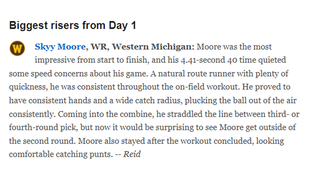 Bronco Nation not surprised with last night's top combine performer, <a href="/skyymoore24/">24</a>! #LetsRide