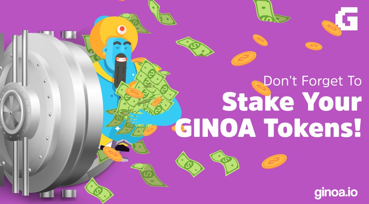 The Staking feature is active 🥳🎉

You can benefit from interest rates of up to 54% on ginoa.io! We also have a surprise for those who bought from the pre-sale, if you stake your tokens directly, you will get extra APY rates as Early Bird

#cryptocurrency #Bitcoin