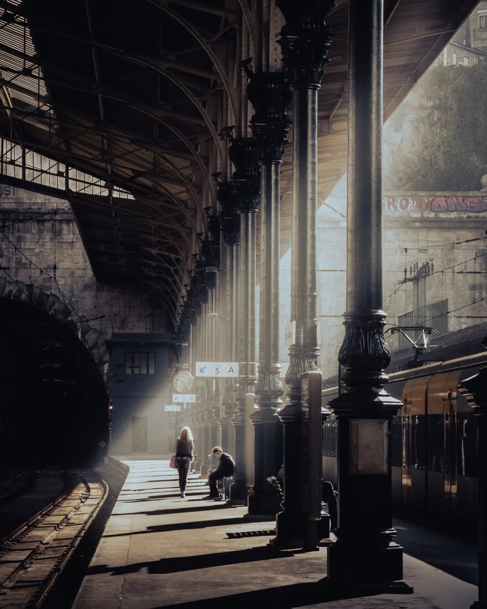 "I like trains. I like their rhythm, and I like the freedom of being suspended between two places, all anxieties of purpose taken care of: for this moment I know where I am going."
© Joao Cabral
#Porto #streetphotography