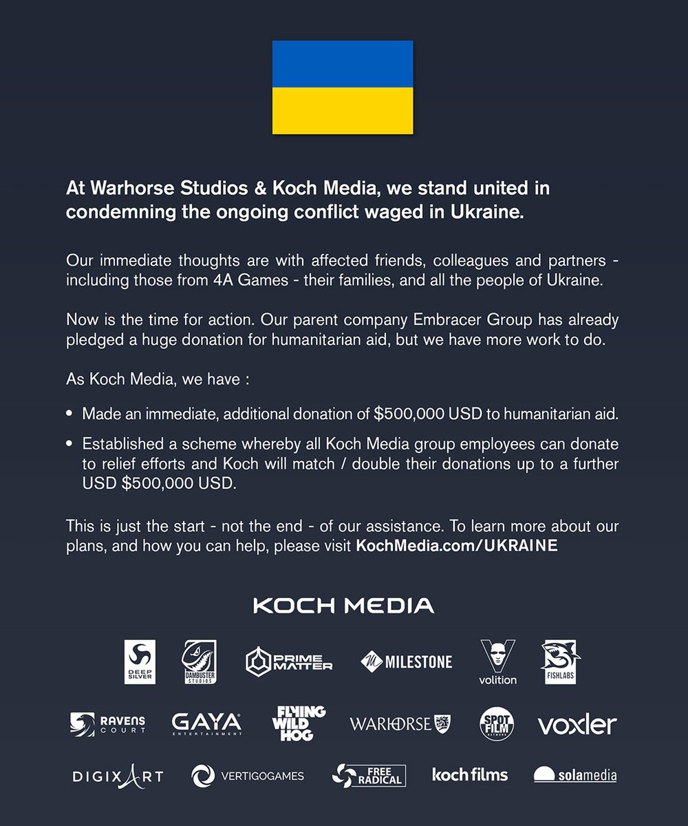 We support and stand with Ukraine against this unjust war 🇺🇦
kochmedia.com/Ukraine