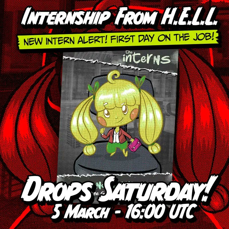 Drop Alert! You can get your Noodsly Intern NFT via the link: neftyblocks.com/c/corpworldhel…

Drop will be this Saturday 16:00 UTC so mark your calendars!

#nft #nftcollectible #tradingcards 
#cryptoart #collectibles #cryptoartist #waxp